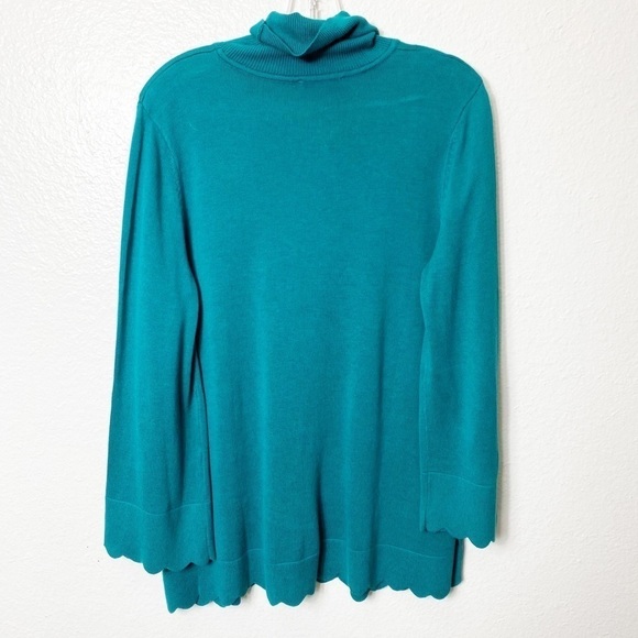 ISAACMIZRAHLIVE Turtleneck Medium Long Sleeve Cotton Rayon Large Sweater NEW - Picture 3 of 7